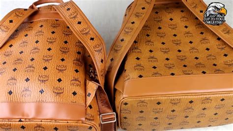 real vs fake mcm bag|mcm backpack rep.